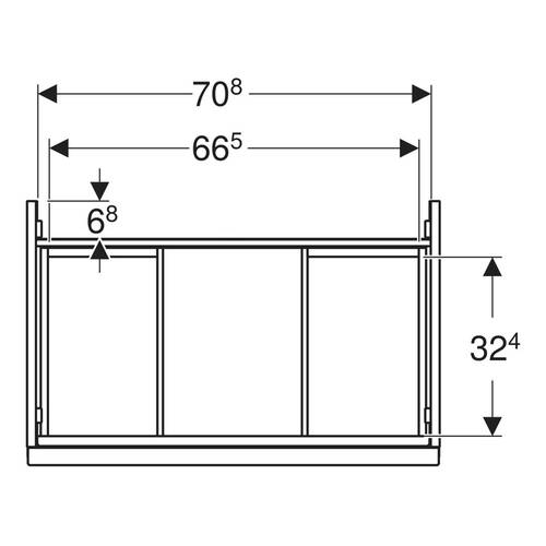 Тумба для раковины Geberit Acanto 503.004.01.2 подвесная, белый глянец, фото 3