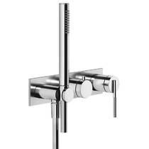Смеситель скрытого монтажа для ванны Gessi Ingranaggio 63543-031 с душевым набором хром, фото №2