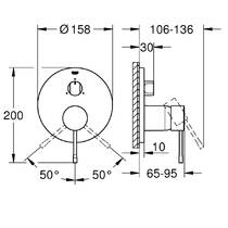 Змішувач прихованого монтажу для душу Grohe Essence 24169DL1 теплий захід сонця (брашоване рожеве золото), фото №4