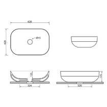 Раковина SDR Ceramiche Pool 2 LVP2 62х42 см, белая глянцевая, фото №3