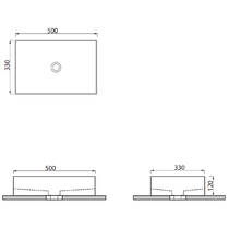 Раковина SDR Ceramiche Qube 11 LVQ11 50х33 см, белая глянцевая, фото №3