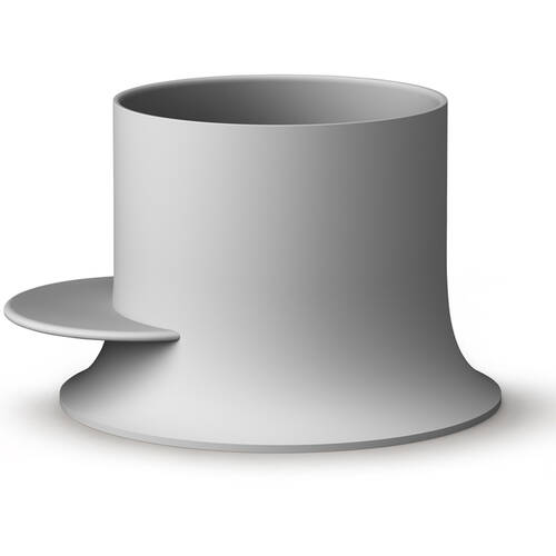 Ванна круглая из искусственного камня PAA Alba VAALBS/03 d=1200мм Silkstone с интегрированным сифоном, Matte Grey, фото 1