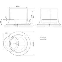 Ванна круглая из искусственного камня PAA Alba VAALBS/03 d=1200мм Silkstone с интегрированным сифоном, Matte Grey, фото №2