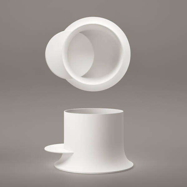Ванна круглая из искусственного камня PAA Alba VAALBS/06 d=1200мм Silkstone с интегрированным сифоном, Matte Rose, фото 3