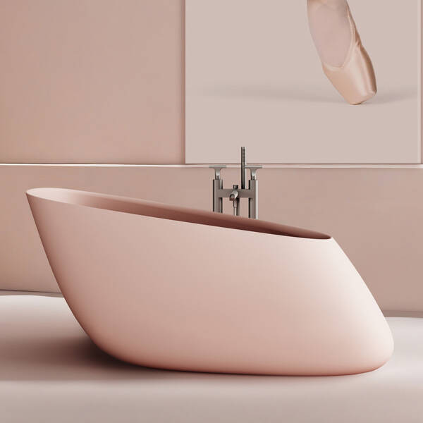 Ванна из искусственного камня Silkstone PAA Pointe VAPOIS/06 150x72 см, Matte Rose, фото 7