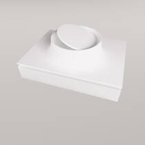 Раковина PAA Alba 35 Silkstone IALBS35/05 интегрирована на поверхность с панелью, Matte Oyster, фото №5