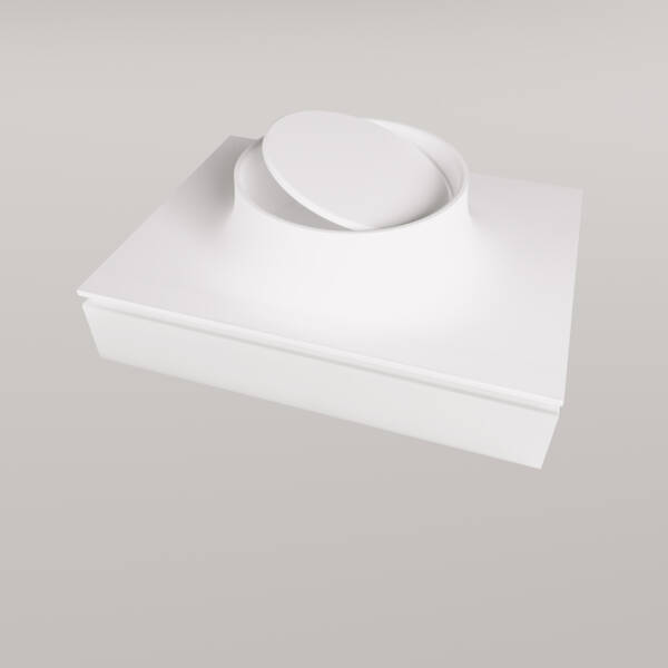 Раковина PAA Alba 35 Silkstone IALBS35/05 интегрирована на поверхность с панелью, Matte Oyster, фото 5