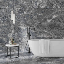 Керамограніт Golden Tile Dolomiti Сірий carving рект DL2980 60х120 см, фото №1