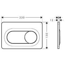 Клавиша смыва Hansgrohe iFrame Original S 66002670 черный матовый, фото №2