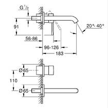 Смеситель скрытого монтажа для раковины Grohe Essence 29192A01 графит темный, фото №2