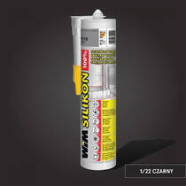 Герметик силіконовий санітарний WIM 1/22 чорний 310 мл, фото №1