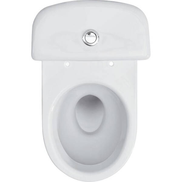 K03-076 Компакт COMPACT 918 MERIDA M010 3/6 TOILET SEAT PP SC UA з поліпропіленовим сидінням з плавним закриванням, горизонтальний випуск, боковий підвід води — фото 2