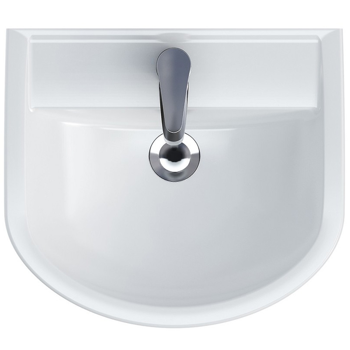 K667-106 Умивальник меблевий ARTECO 50 ONE HOLE з отвором для змішувача, з переливом, білий глянець (картон) (1 сорт)