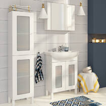 Раковина Mito Arteco 50 cм мебельная с отверстием для смесителя, с переливом, белый глянец (картон), фото №5