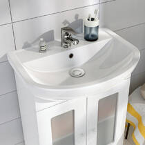 Раковина Mito Arteco 55 см мебельная с отверстием для смесителя, белый (картон), фото №5