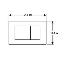 Клавиша смыва Geberit Sigma40 square 115.629.14.1 нержавеющая сталь черный мат, фото №3