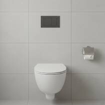 Клавіша змиву Geberit Sigma40 square 115.629.QD.1 нержавіюча сталь, чорний хром матовий, фото №1