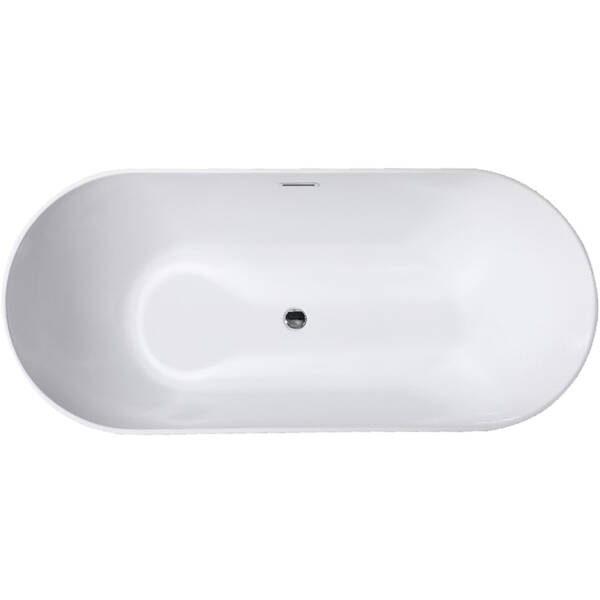 Ванна акрилова Devit Do It New 17075102 170x75 см,перелив і сифон в комплекті, біла глянцева, фото 3