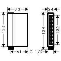 Ручний душ Axor One 45720330 полірований чорний хром, фото №2