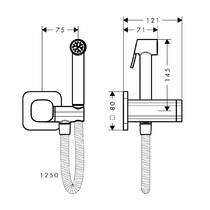 Гігієнічний душ Axor Bidette 29243330 зі змішувачем, полірований чорний хром (зовнішня частина), фото №2