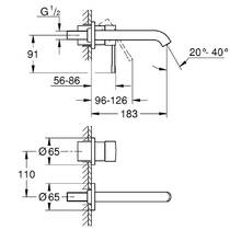 Смеситель скрытого монтажа для раковины Grohe Essence New 19408A01 графит темный, фото №2