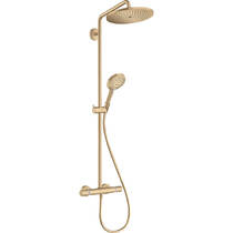Душова система Hansgrohe Croma Select S Showerpipe 280 1jet EcoSmart 26891140 з термостатом, бронза матова, фото №1