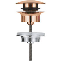 Донный клапан для раковины Grohe 65807DA0 клик-клак, теплый закат (розовое золото), фото №2