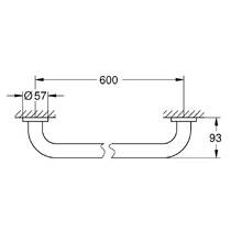 Поручень Grohe Essentials 40794001 600 мм, хром, фото №2