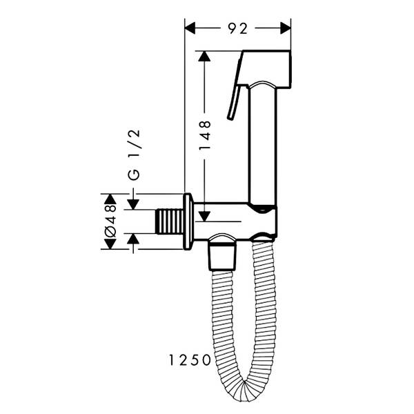 Гигиенический душ Axor Bidette 29240000 хром, фото 2