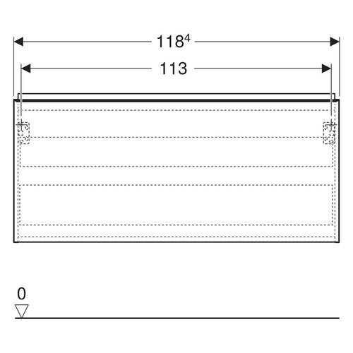 Тумба для раковины Geberit Acanto 503.006.01.2 подвесная, белый глянец, фото 4