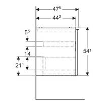 Тумба для раковини Geberit Acanto 503.006.01.2 підвісна, білий глянець, фото №5