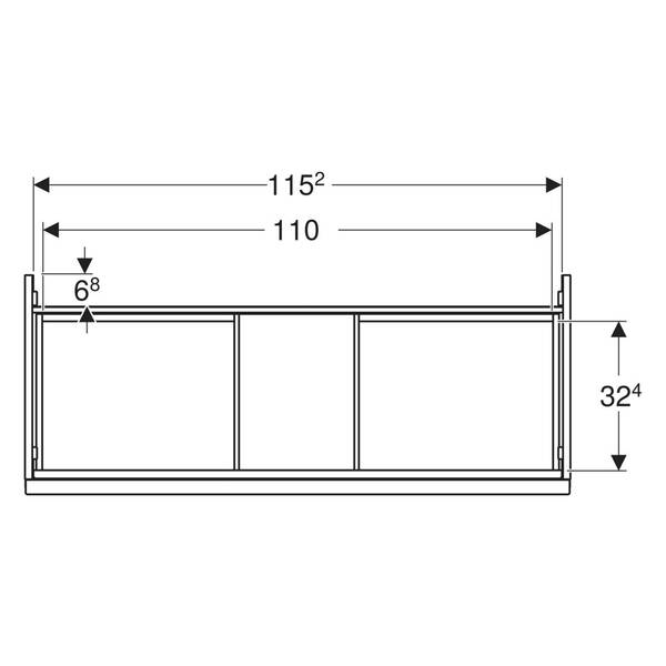 Тумба для раковины Geberit Acanto 503.006.01.2 подвесная, белый глянец, фото 3