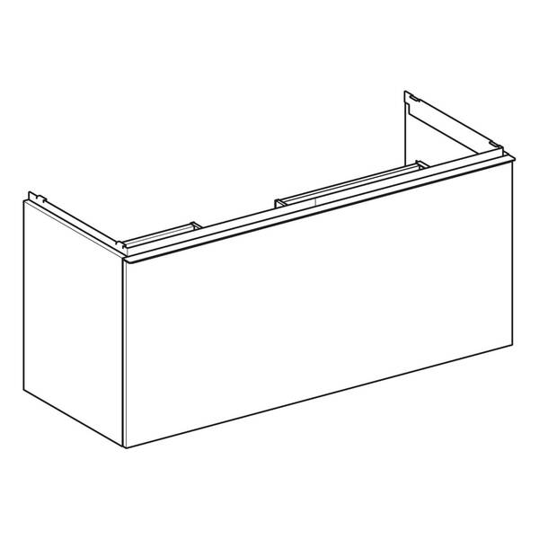 Тумба для раковины Geberit Acanto 503.006.01.2 подвесная, белый глянец, фото 2