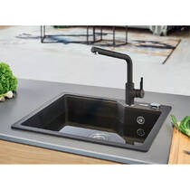 Кухонная мойка Franke UBG 610-56 (114.0701.787) фрагранит, черный матовый, фото №5