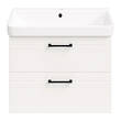 Тумба Devit Urbanis 454060W 60 см с раковиной и черными ручками, белая, фото 5