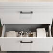 Тумба Devit Urbanis 454060W 60 см с раковиной и черными ручками, белая, фото 11