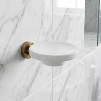 Мыльница Bagno associati Tecno TE 122 92 с держателем, бронза, фото №1