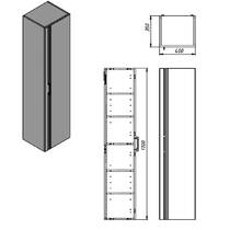 Пенал Devit Urbanis 454170BE універсальний 170 см з чорними ручками, бежевий, фото №4