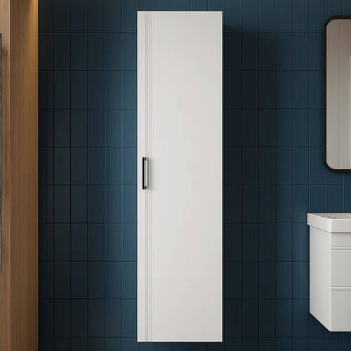 Пенал Devit Urbanis 454170W универсальный 170 см с черными ручками, белый, фото 1