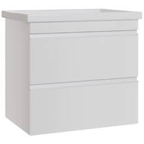 Тумба с раковиной Devit Frame 754065W 65см на ножках, белая
