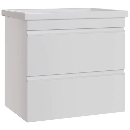 Тумба с раковиной Devit Frame 754065W 65см на ножках, белая, фото 1