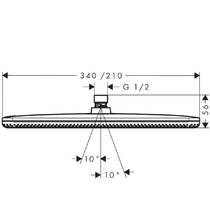 Верхній душ Hansgrohe Raindance Alive Q 24530000 210/340 хром, фото №2