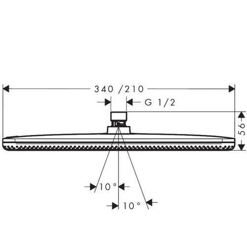 Верхний душ Hansgrohe Raindance Alive Q 24530000 210/340 хром, фото 2