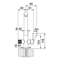 Змішувач для кухні Franke Lina L 120.0730.802 чорний матовий, фото №4