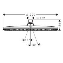 Верхній душ Hansgrohe Raindance Alive S 24520000 300 1jet хром, фото №2