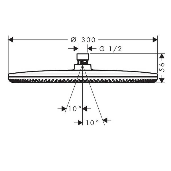 Верхний душ Hansgrohe Raindance Alive S 24520000 300 1jet хром, фото 2