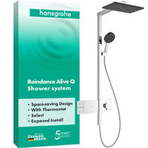 Душова система Hansgrohe Raindance Alive Q 24580000 210/340 1jet з ShowerSelect Comfort, хром, фото №2