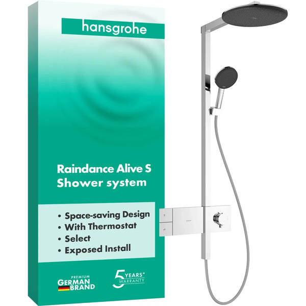 24582000 HG Raindance Alive S Душова система 300 1jet з ShowerSelect Comfort, хром — фото 2