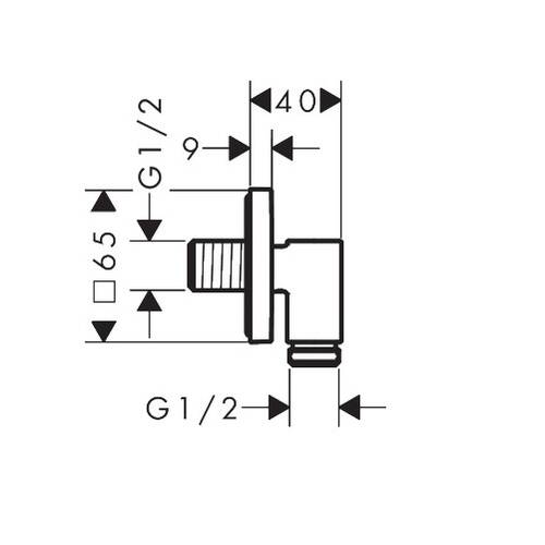 Шланговое подключение Hansgrohe FixFit Fine E 28883000 хром, фото 2
