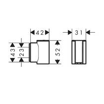 Тримач ручного душу Hansgrohe Porter Fine 28885670 чорний матовий, фото №2